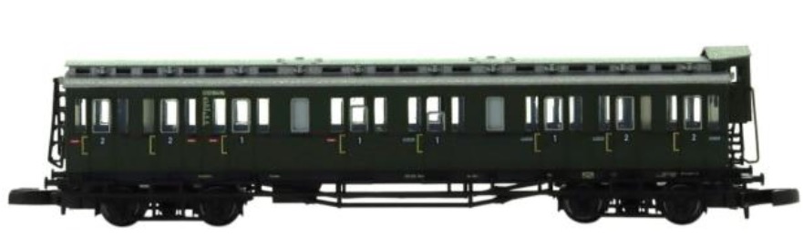 4 vierachsige Abteilwagen