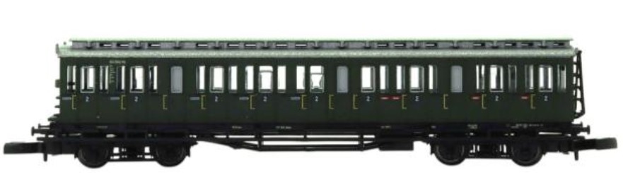 4 vierachsige Abteilwagen