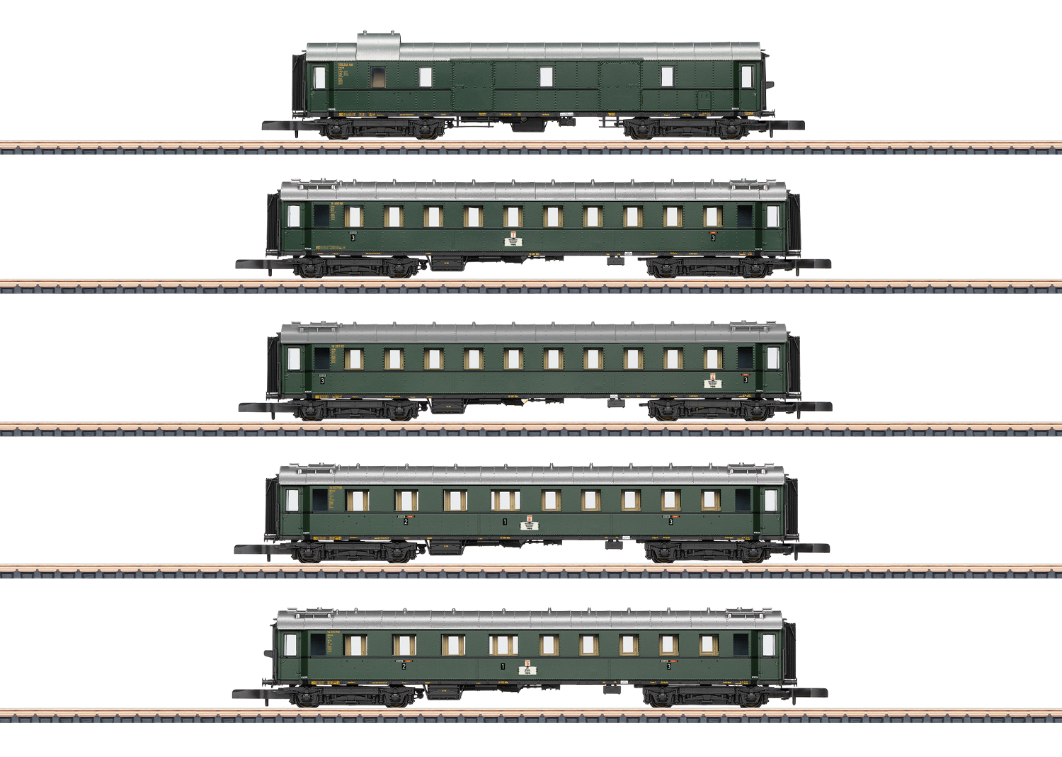 Schnellzugwagen-Set der Einheitsbauart Ba 28